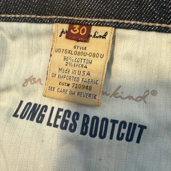 7 For All Mankind Dark Indigo Boot Cut Jeans NWOT Long Leg - Picture 8 of 8